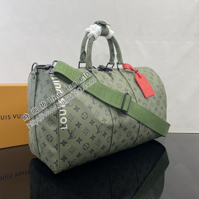 LV路易威登2023专柜新款M23962 Monogram Tones系列Keepall Bandoulière 45旅行袋 ydh5307